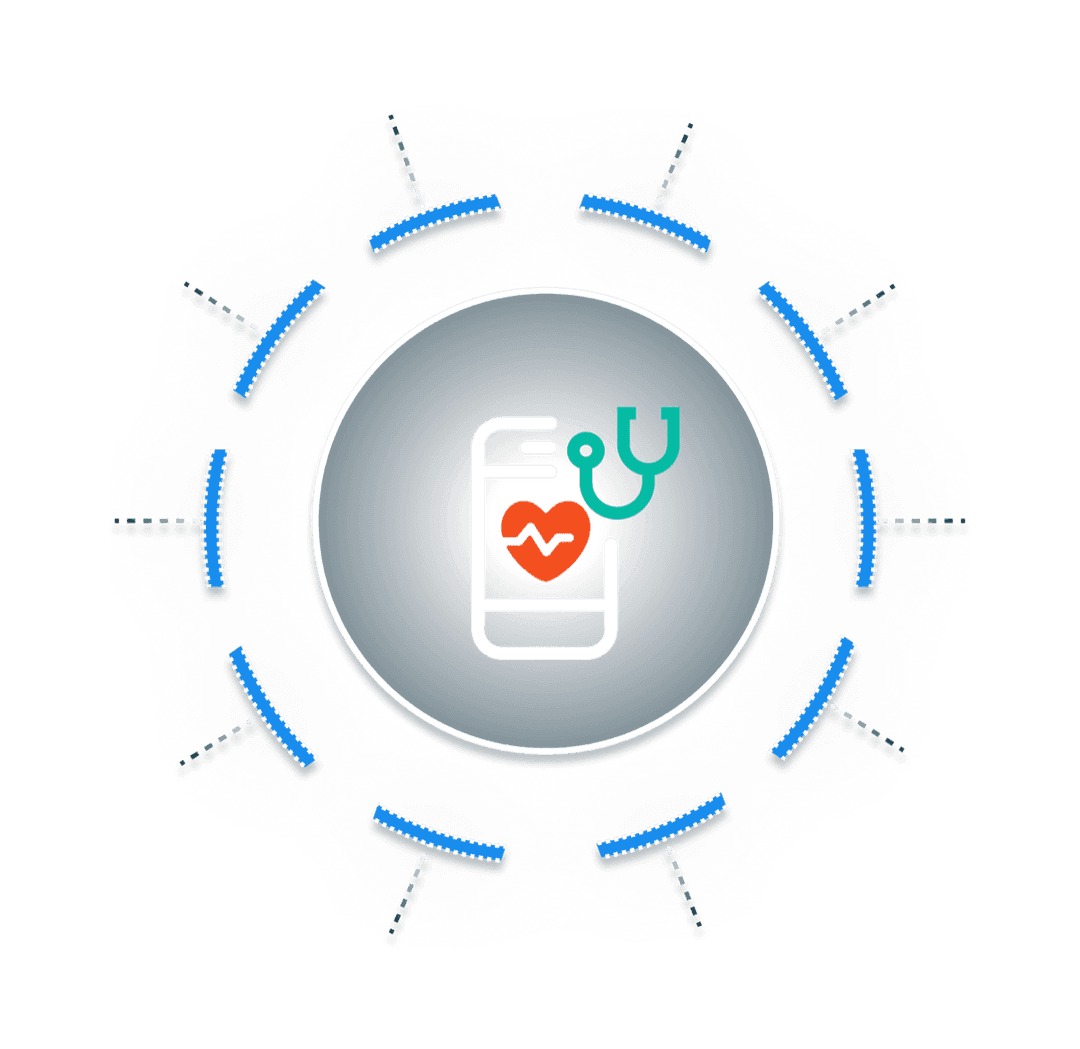 Healthcare expertise central illustration